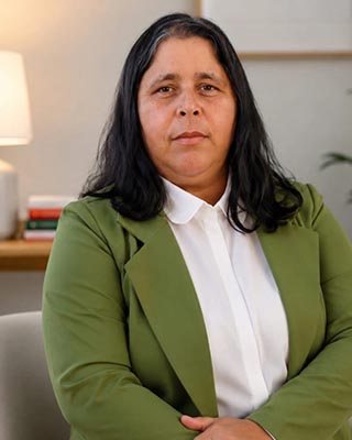 Terapeuta Eliane em sessão de terapia